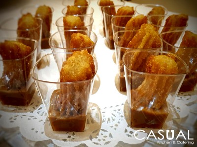 Churros con dulce de leche